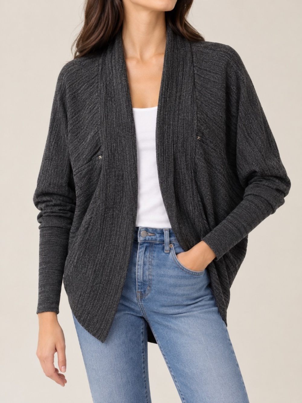 Aritzia Wilfred Diderot Cocoon Charcoal Cardigan, womenโs xs